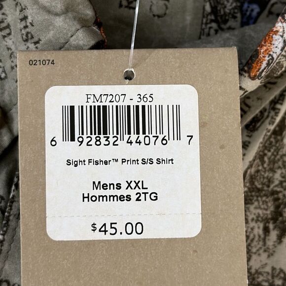 Columbia Shirt XXL Sight Fisher Print Short Sleeve NWT - Picture 12 of 14